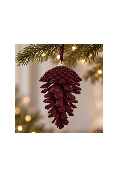 Jumbo ORNAMENT CATIFELAT ROȘU CLAR, AC 15CM