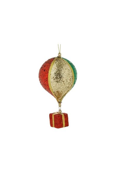 Jumbo Ornament Brad de Craciun Balon de Aer din Spuma cu Cadou Color Ø8x16cm
