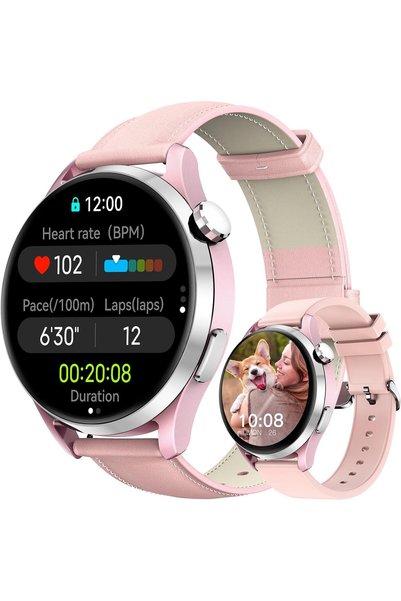 Generic Lora 3 Pink Smartwatch 43mm 1.32" Amoled Screen Bt Call and Text