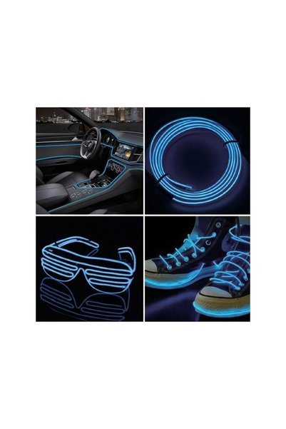 Jumbo Banda LED cu USB Neon Bleu 2m