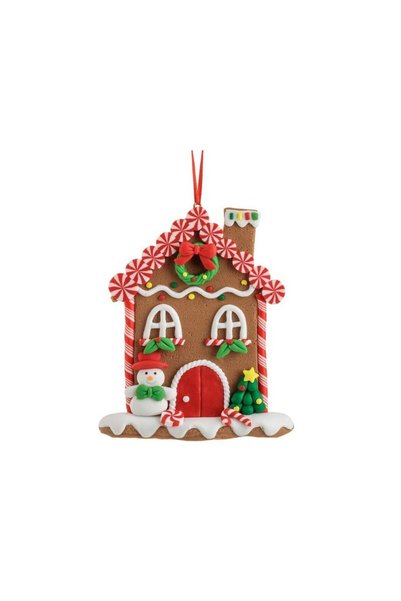 Jumbo Ornament Brad de Craciun Casa de Turta Dulce 9.5x11cm