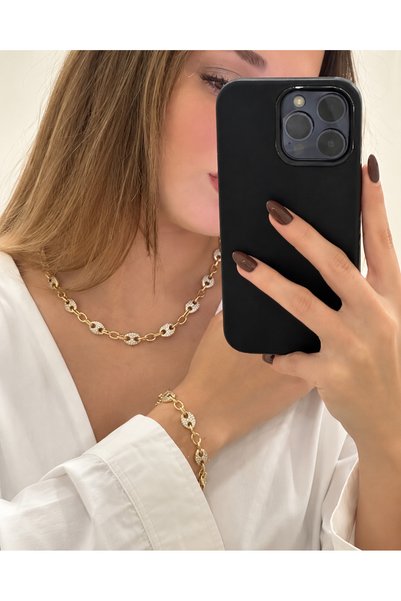 Hegi Collection Xupıng Zirkon Taşlı Kolye Bileklik Seti