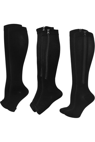 Dress Cici Open Toe Compression Socks for Women, Toeless Compression Socks wi...