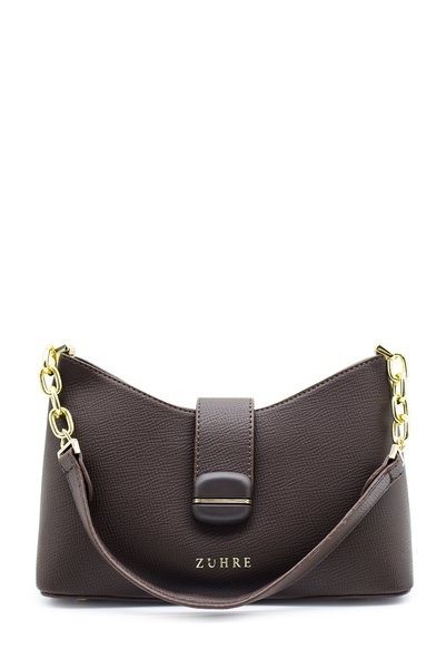Zühre Chain Strap Detailed Covered Coffee Bag 0057