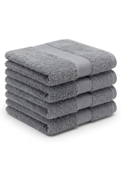 Generic Terry Hand Towel 100% premium Cotton 650 GSM 33x33 cm (Grey)