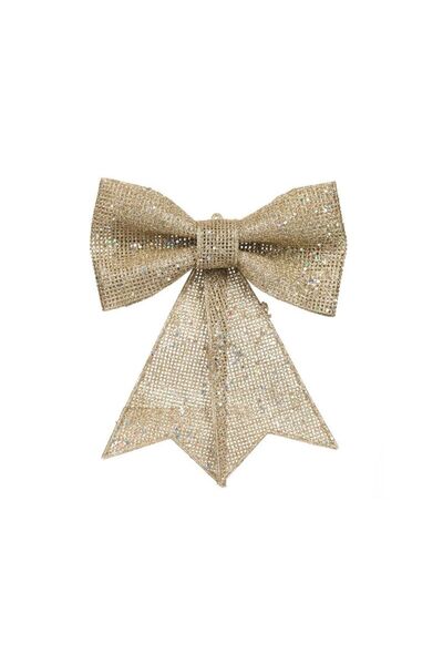 Jumbo Funda Decorativa de Craciun Bej Glitter 27cm