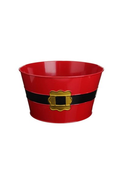 Jumbo Cos Metalic Rosu Centura Mos Craciun 26,5x15cm