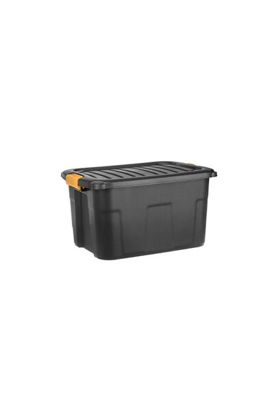 Jumbo Cutie de Depozitare de Mare Rezistenta din Plastic Negru 12L