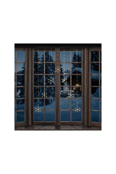 Jumbo Instalatie de Lumini Perdea cu 147 de becuri LED & 7 Fulgi 2m de Exteri...
