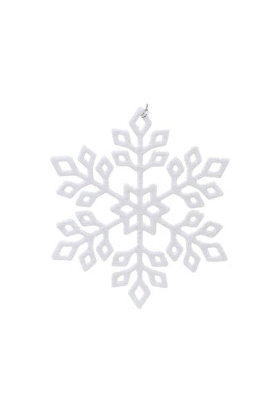 Jumbo Ornament pentru Brad de Craciun Fulg Alb 15cm