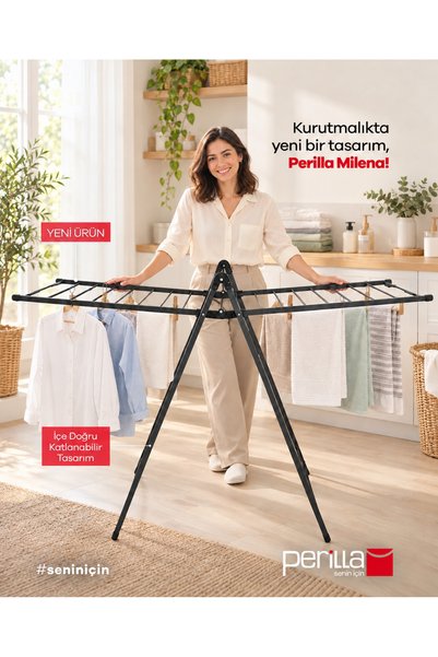 Perilla Milena Modern Çoklu Askı Aparatlı Ekstra Kalın Borulu Patentli Metal ...