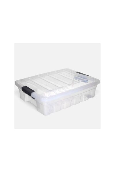 Jumbo Cutie de Depozitare din Plastic Transparenta cu Capac 15L