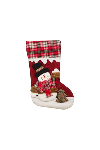 Jumbo Cizmulita Decorativa de Craciun Rosie Om de Zapada cu Caciula Neagra 45cm