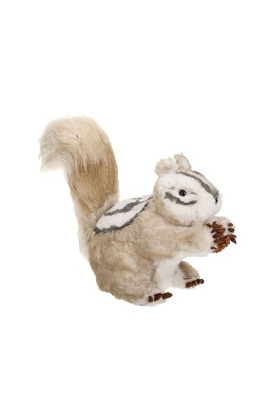 Jumbo Figurina Decorativa de Craciun Veverita cu Conuri & Coada Pufoasa 30cm