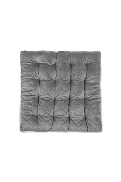 Jumbo Perna Scaun Decorativa de Iarna Velvet Gri Matlasata Alba Sherpa 38x38cm