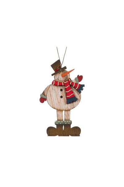 Jumbo Ornament Brad de Craciun Vintage Om de Zapada din Lemn 11.5cm