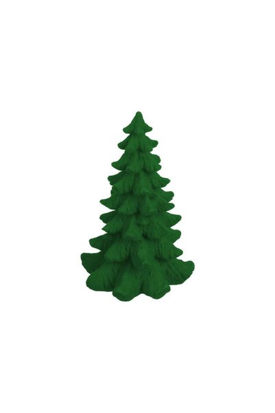 Jumbo Decoratiune de Craciun 3D Brad din Polyresin Verde Catifelat Ø14x21cm