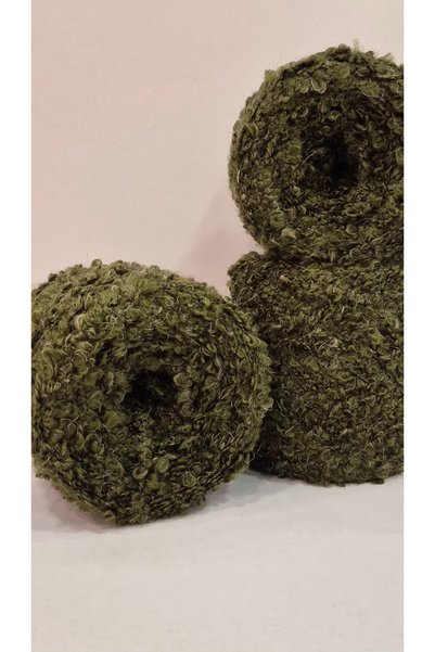 İPLİKOUTLET Haki Kırçıllı Kalın Buklet 650 Gram