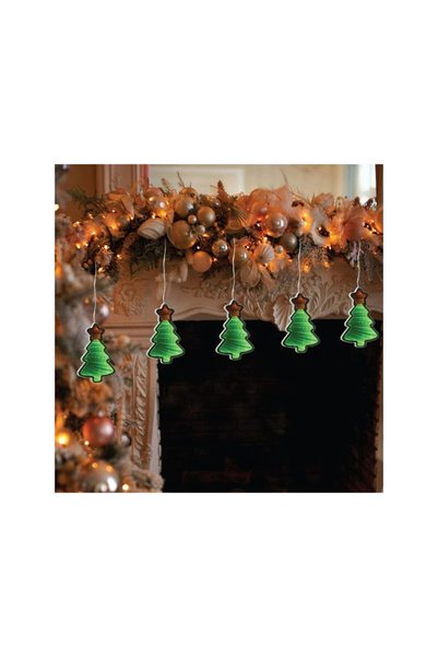 Jumbo Ghirlanda Decorativa cu Brazi LED Verde Rosu & Efect Infinit USB 10x1x15cm