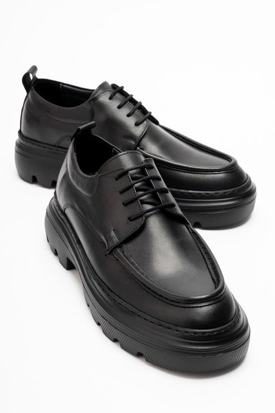 maximoda Piele naturală, cu talpă înaltă, cusături, pantofi bărbătești din pi...