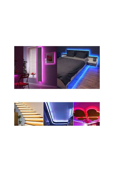 Jumbo Banda Autocolanta LED Color (WRGB) cu Telecomanda 3m