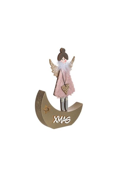 Jumbo Decoratiune de Craciun Inger Blana Nude 11.5x2.5x19cm