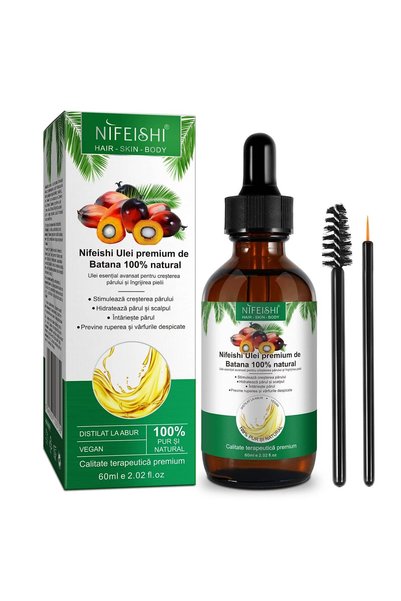 NIFEISHI Ulei cu Batana pentru păr și sprâncene, 60 ml