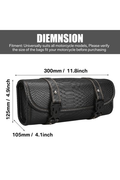 Choice Snake L 6 Style Motorcycle Tool Bag Waterproof PU Leather Universal Sa...