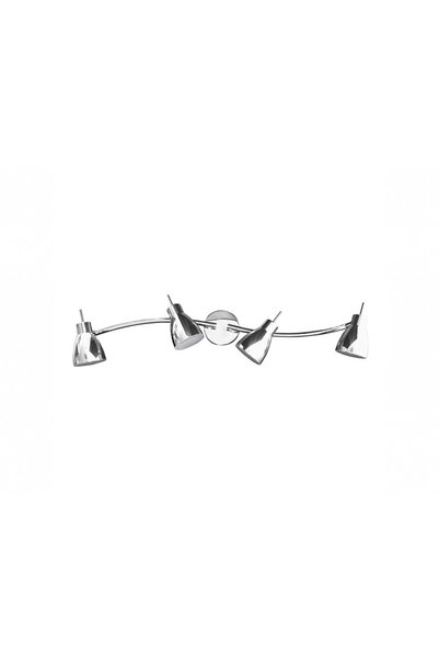 Omnia Χρωμέ Φωτιστικό Τοίχου ή Οροφής με 4 Σποτ LED Clovis 4x5W σε Γκρι Χρώμα