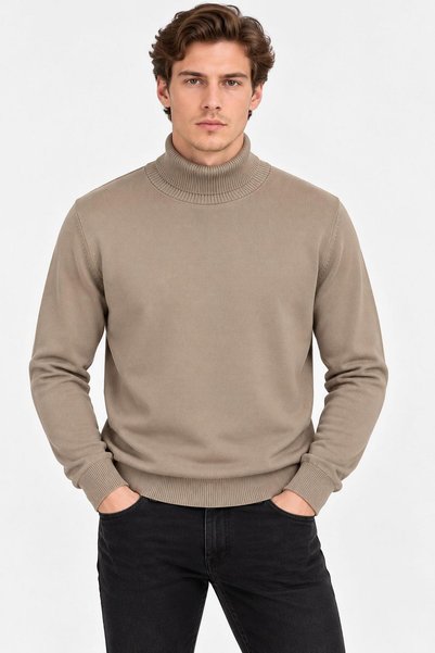 CLASSİCS MEN Ανδρικό πλεκτό πουλόβερ Turbulance Half Fisherman 7787