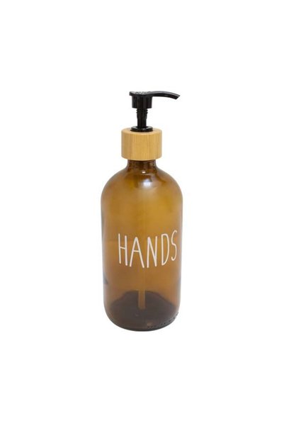 FRANDIS Dozator de săpun lichid, sticlă ambră, Frandis, 500 ml, pompă neagră,...
