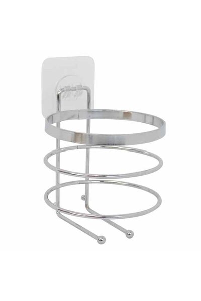 FRANDIS Suport pentru uscător de păr, Frandis, 11x11x13 cm, metal cromat, ins...