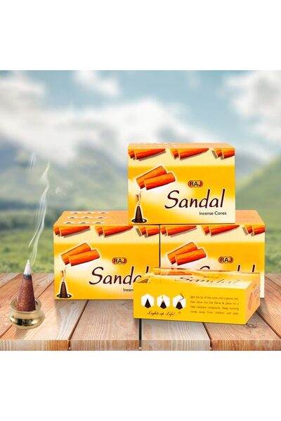 Generic بخور خشب الصندل، 40 قطعة من أقماع البخور، أعواد بخور مع حامل بخور نحا...
