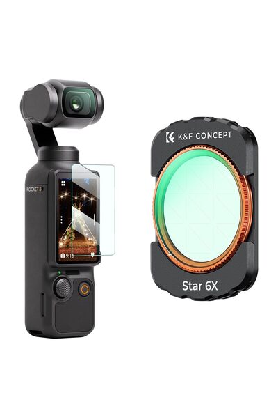 K&F CONCEPT فلتر ليلي طبيعي شفاف لتقليل تلوث الضوء ليلاً لـ DJI osmo pocket
