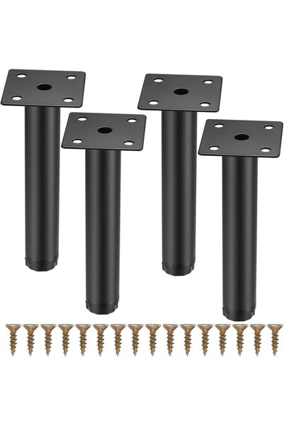 Generic 4 Pcs Furniture Legs, Metal Cabinet Legs, 5.9 inches/15 cm Adjustable...