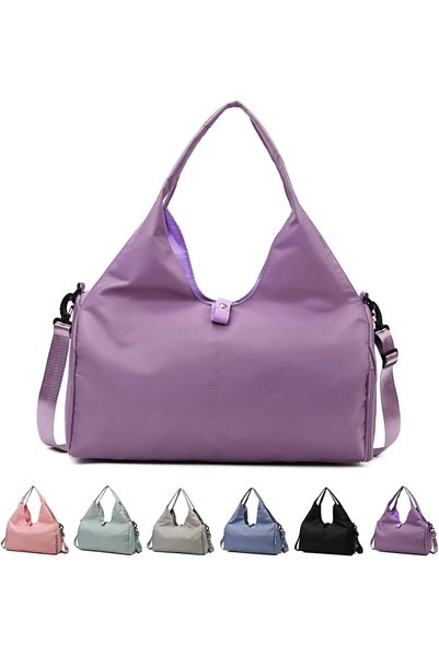 Generic Yoga Gym Bag for Women, Gym Duffel Bag with Yoga Mat Holder & Shoe Co...