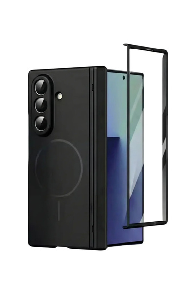 bbtech Samsung Galaxy Z Fold 7 ile Uyumlu MagSafe Özellikli 360° Tam Koruma Entegre Ekran Koruyuculu Kılıf
