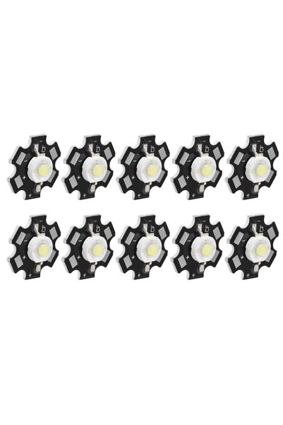 Topincn Led Chips 10 Pack 1W 20mm Aluminum Board for Diy Lamps