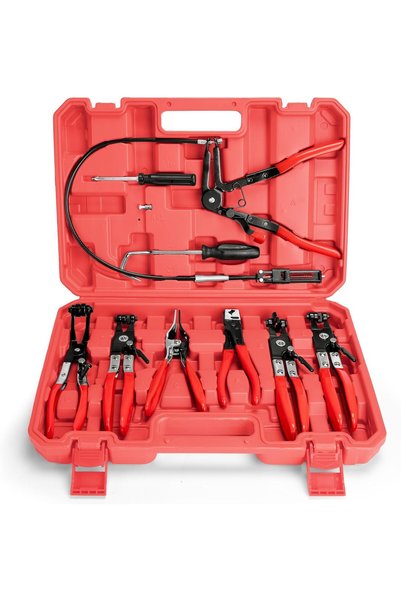 Generic 9pcs Wire Long Reach Hose Clamp Pliers Set Fuel Oil Water Hose Auto T...