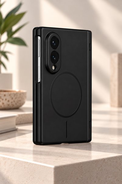 bbtech Samsung Galaxy Z Fold 8 ile Uyumlu MagSafe Özellikli Entegre Ekran Koruyuculu Sert Kılıf