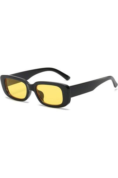 Generic Retro Rectangle Sunglasses for Women 90’s Vintage Shades Unisex Squar...