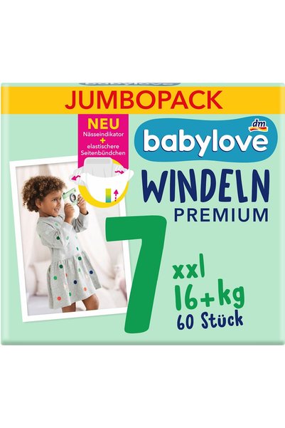 Babylove Scutece premium numărul 7, 60 buc