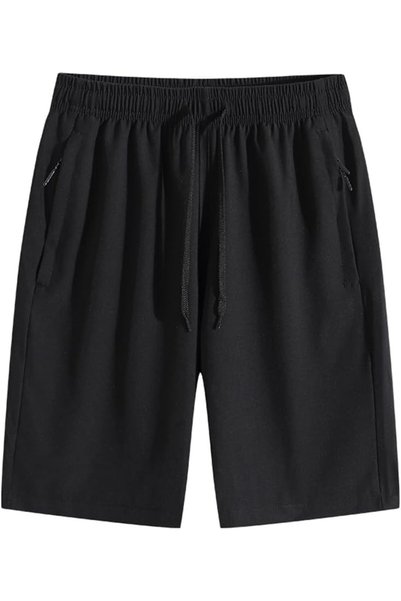 Generic Men's Gym Shorts with Zippered Pockets, Quick Dry Running Athletic Sh...
