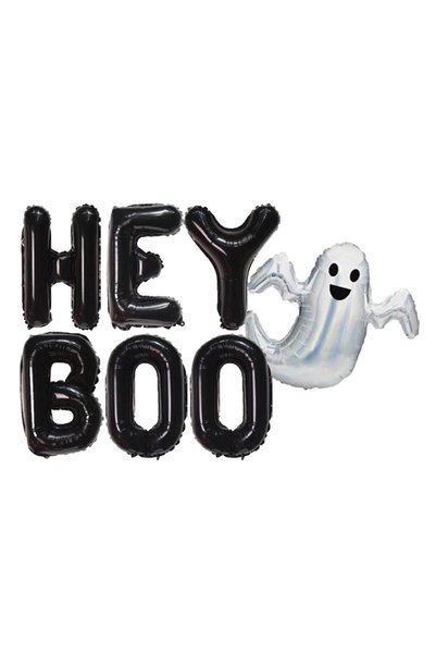 OEM HEY BOO Ghost Halloween Party Balloons - 7pcs