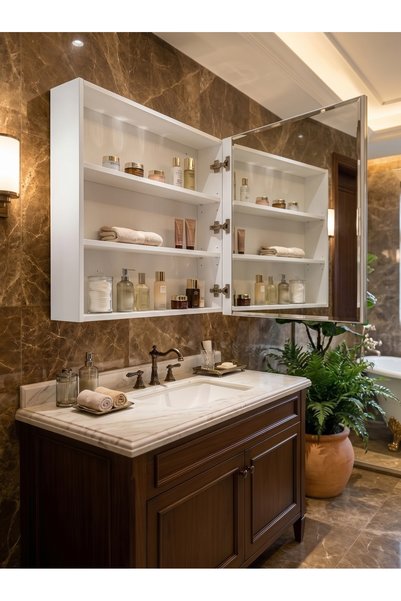 Genel Markalar Luxora Concept Mimar Serisi Aynalı Banyo Dolabı Tek Kapaklı La...