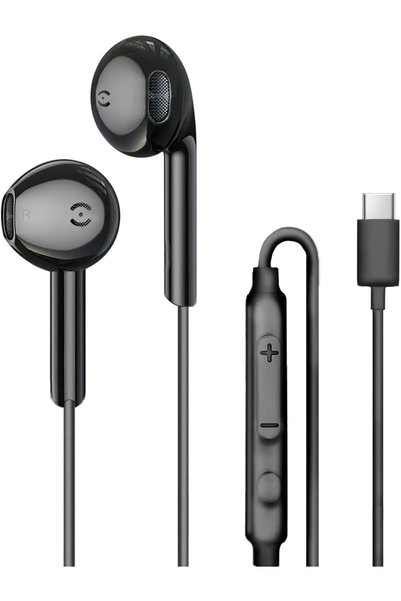 Generic سماعات أذن سلكية USB C طراز TH9، سماعات داخل الأذن من نوع Type-C مع م...