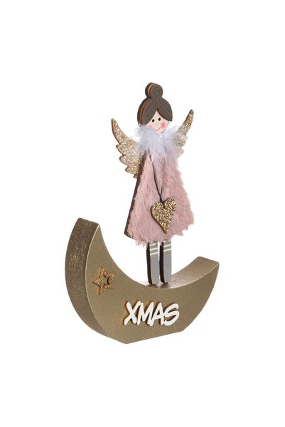 OEM Decoratiune de Craciun Inger Blana Nude 11.5x2.5x19cm