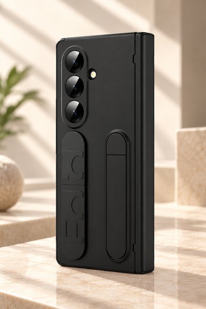 bbtech Samsung Galaxy Z Fold 7 ile Uyumlu MagSafe Özellikli Standlı Bilek Askılı Kılıf