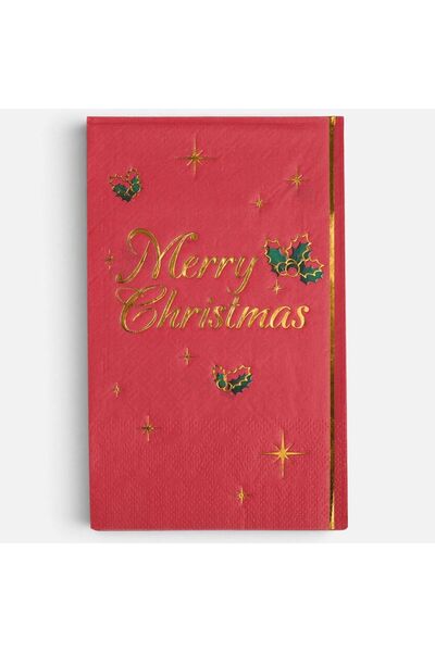 OEM Set of 20 red 2-ply party napkins merry christmas 33x40cm