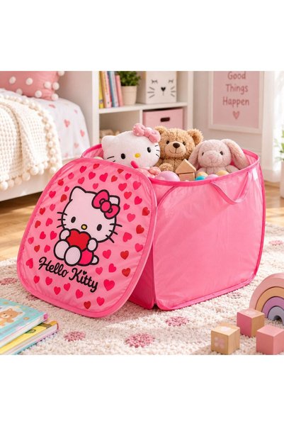 OEM Cos de Depozitare din Material Textil Pliabil cu Capac Hello Kitty pentru...